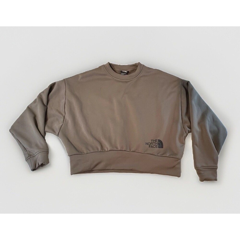 The North Face Women’s Grey Sweatshirt Cropped Extra Small Fleece Lined Jumper
